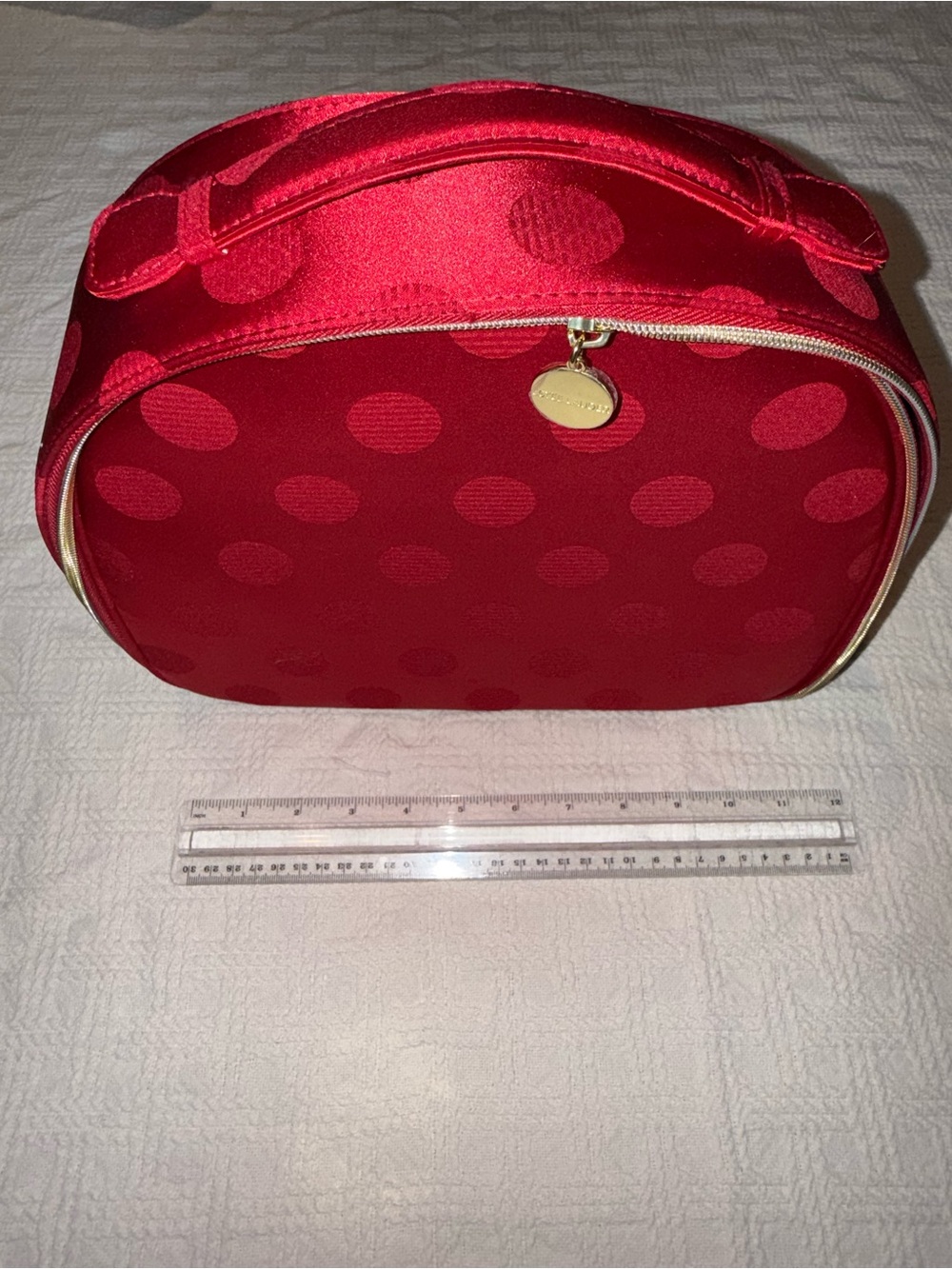 Estee Lauder Red Polka Dot Cosmetic Case Dual-sided